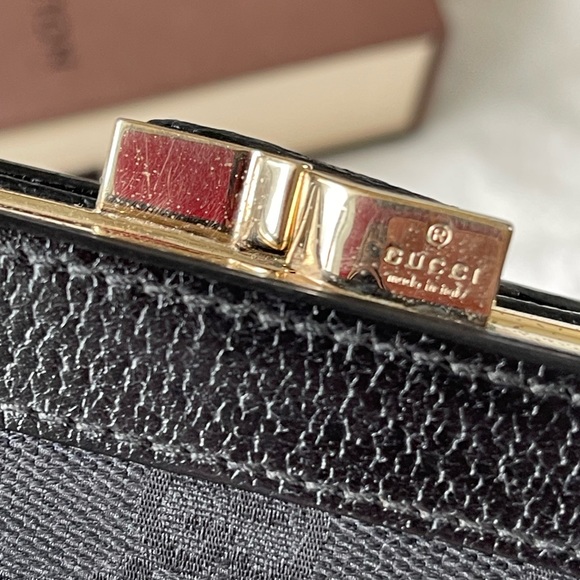 GUCCI GG compact  FRENCH canvas/leather wallet - Picture 12 of 17